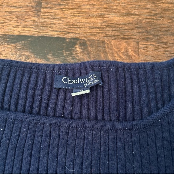 Chadwick’s of Boston Navy Blue Sweater Size 1X - Picture 3 of 3